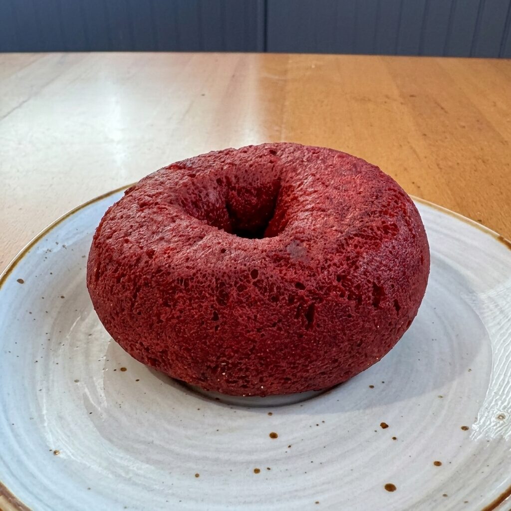 Red Velvet donut — deep red cake donut